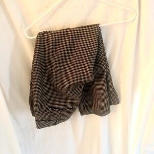 Tan and brown houndstooth pants